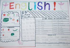 三年级英语手抄报图片