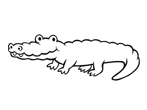 简单的鳄鱼简笔画