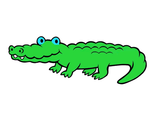 简单的鳄鱼简笔画