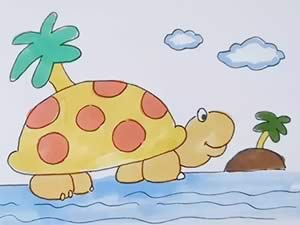 乌龟海龟简笔画图片