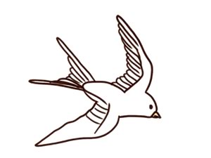 一只最简单的燕子简笔画