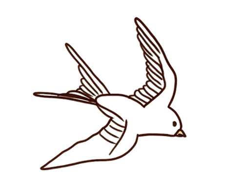 一只最简单的燕子简笔画