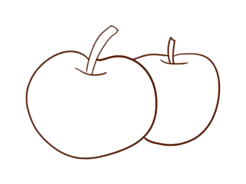 两个苹果简笔画