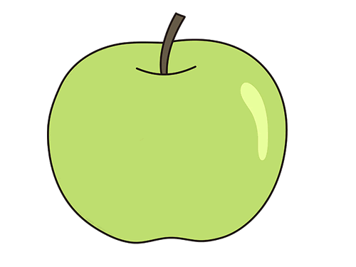 简单青苹果简笔画