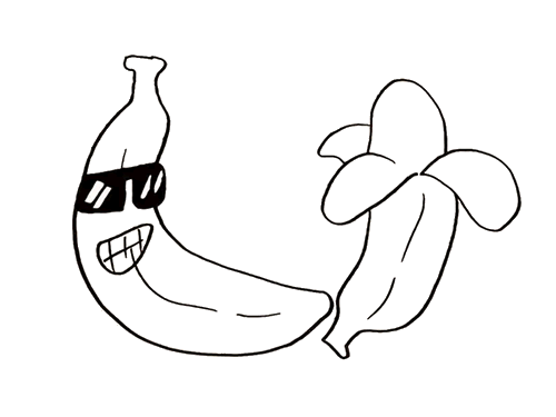卡通香蕉简笔画