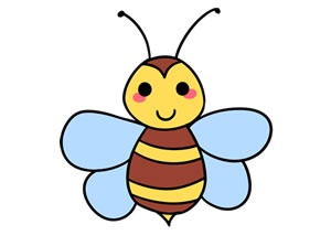 简单小蜜蜂简笔画