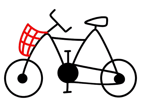 复古自行车简笔画