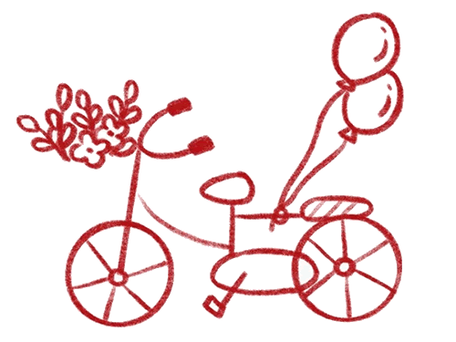 卡通自行车简笔画简笔画