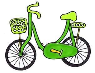 自行车卡通简笔画