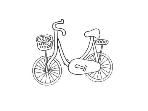 自行车卡通简笔画
