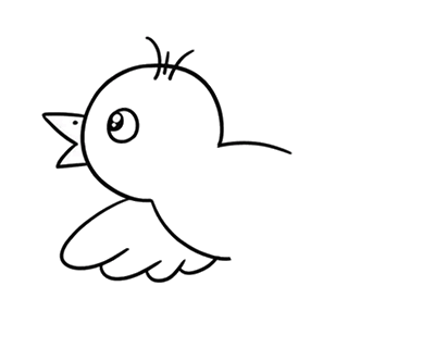 超简单小鸟简笔画