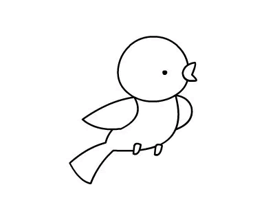 黄鹂鸟简笔画