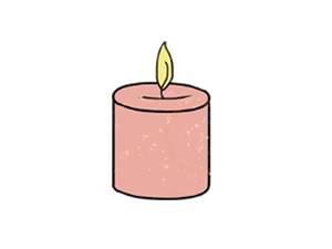 红色蜡烛简笔画的简单画法