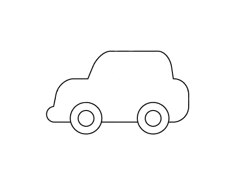 超简单小汽车简笔画