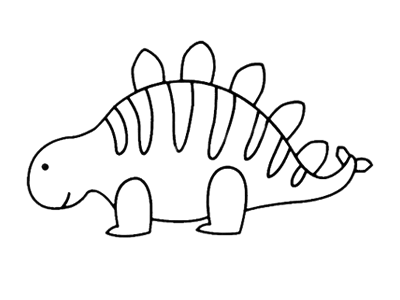 角鼻龙恐龙简笔画