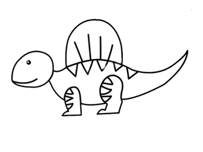 角鼻龙恐龙简笔画