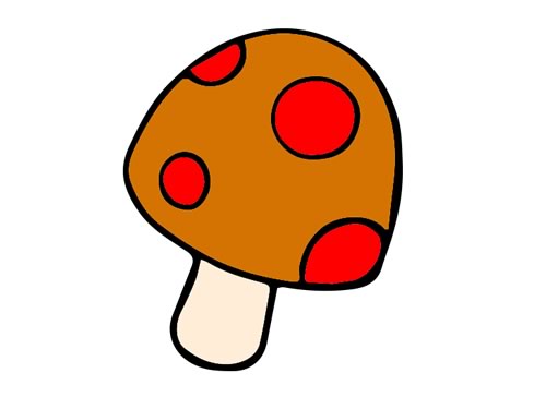 简单小蘑菇简笔画