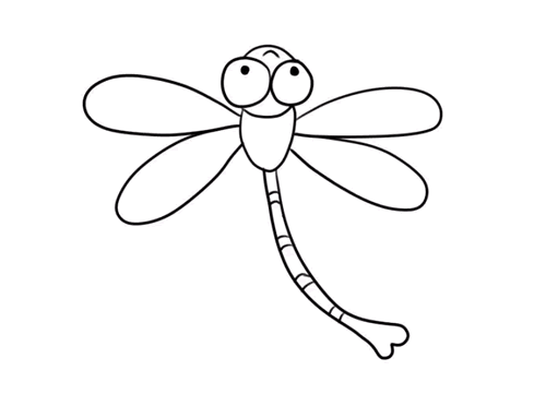 小蜻蜓简笔画画法