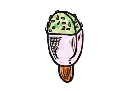 巧克力雪糕冰淇淋简笔画