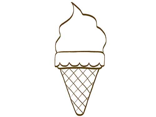 可爱冰淇淋简笔画