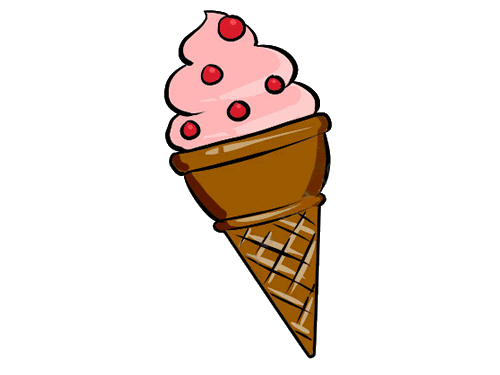 甜筒冰淇淋简笔画
