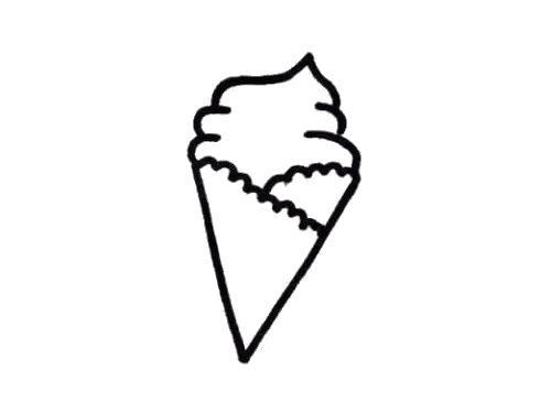 漂亮的冰淇淋简笔画