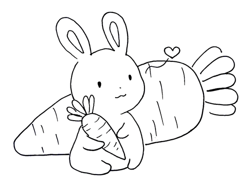 可爱的玉兔简笔画