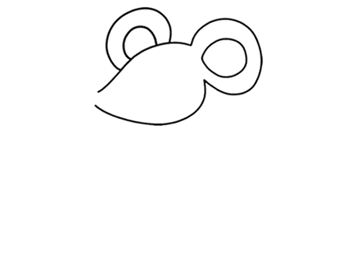 可爱小老鼠宝宝简笔画