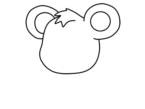卡通可爱的小老鼠简笔画