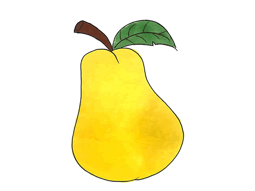 水果梨子简笔画