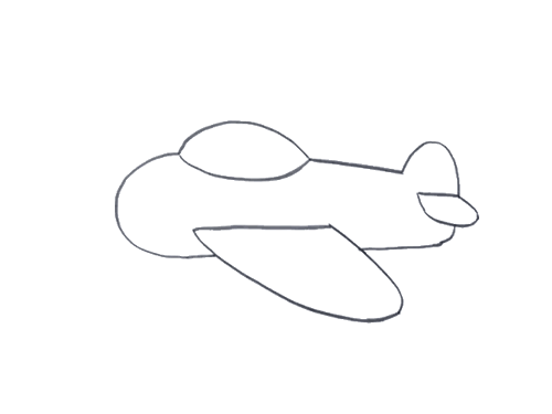 儿童卡通飞机简笔画