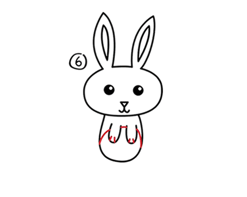 卡通小白兔简笔画