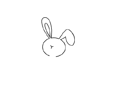 蹲着的兔子简笔画