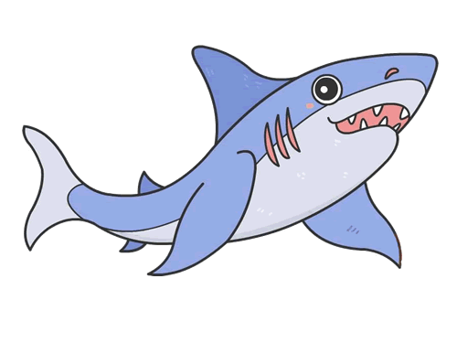 鲨鱼简笔画之幼儿绘画