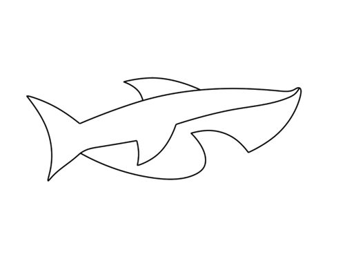超简单鲨鱼简笔画