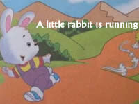 A little rabbit is running 奔跑的小白兔