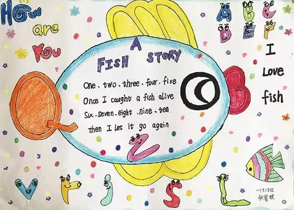 A Fish Story一年小学生英语手抄报