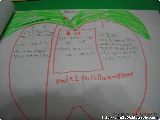 二年级小学生单词英语手抄报图片