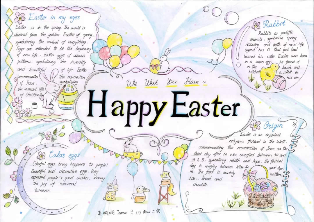 Easter 复活节英语手抄报