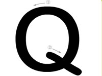 26个字母的写法_Q字母标准写法