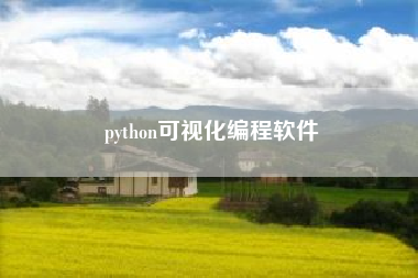 python可视化编程软件、python编程有哪些开发软件