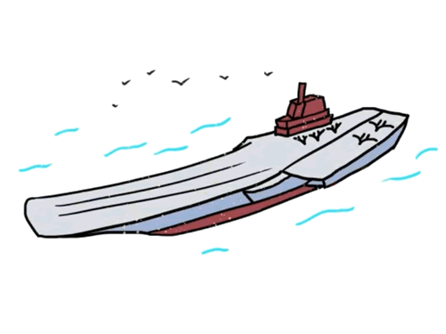 辽宁号航空母舰 画法图片