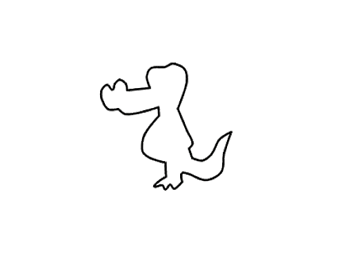 简单幼儿卡通鳄鱼简笔画
