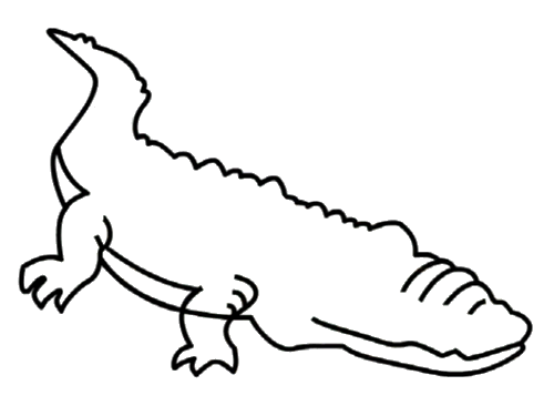 彩色鳄鱼简笔画