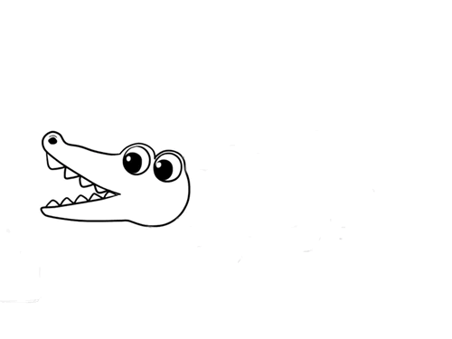 鳄鱼简笔画 凶残 霸气图片