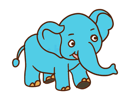 儿童画小象简单画法图片