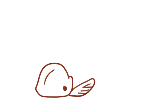 一条红色锦鲤简笔画
