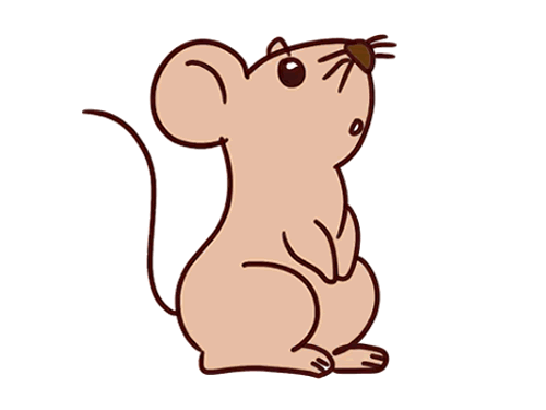 一只笨笨的小老鼠简笔画