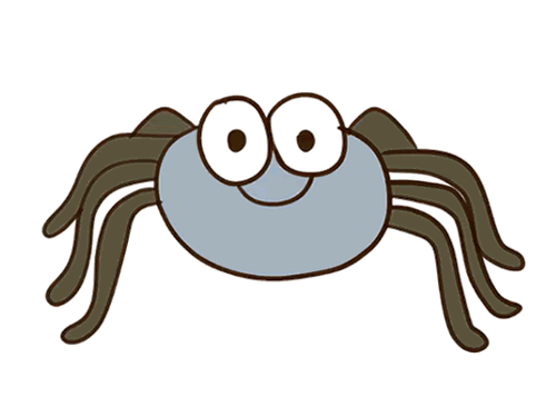一只大眼睛蜘蛛简笔画