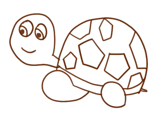 简单的卡通乌龟简笔画